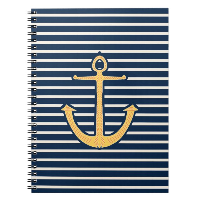 Cuaderno Anclaje de franjas de la marina (Frente)