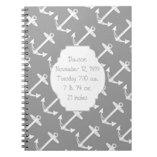 Cuaderno Anclaje gris náutico