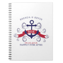 Anclaje náutico de la flota azul marino y rojo