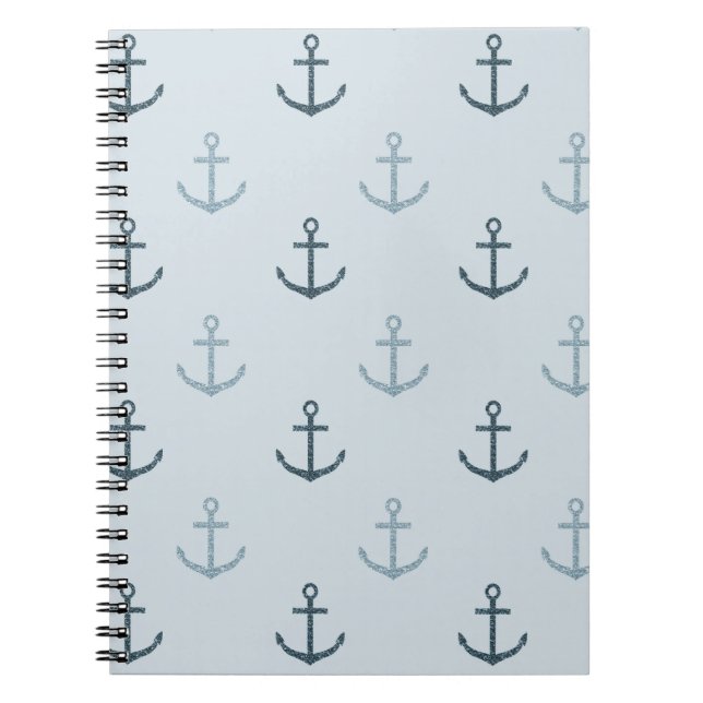 Cuaderno Anclas de Purpurina azul (Frente)