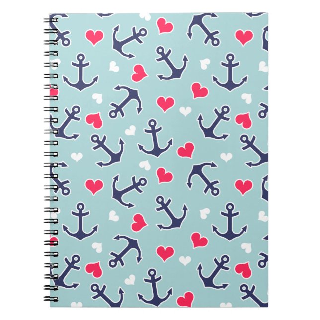 Cuaderno Anclas y modelo náuticos de los corazones (Frente)