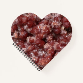 Cuaderno Andradite Garnet Crystal Notebook Heart Valentine