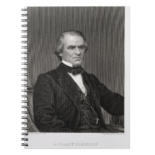 Cuaderno Andrew Johnson, grabado de una fotografía por Thom (Frente)