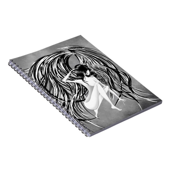 Cuaderno Ángel caído gris  (Lado Derecho)