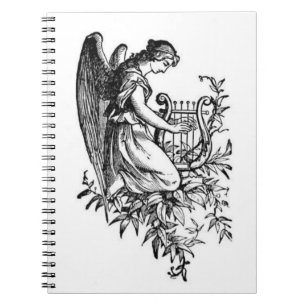 Cuaderno Ángel con la arpa y la flora
