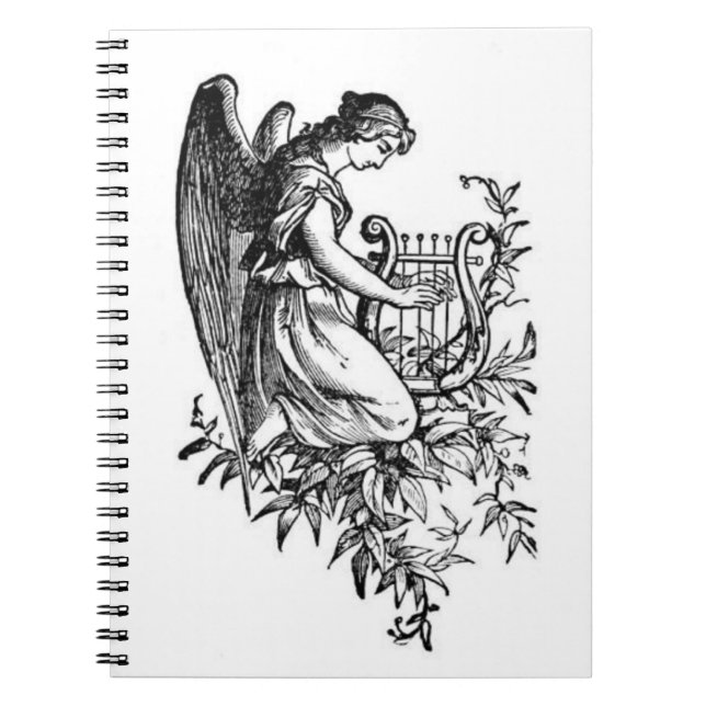 Cuaderno Ángel con la arpa y la flora (Frente)