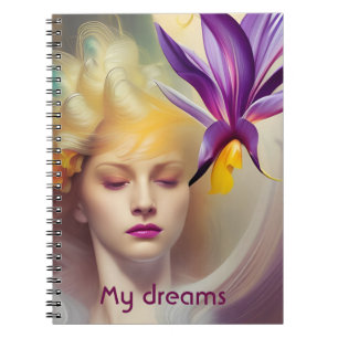 Cuaderno Ángel con orquídea