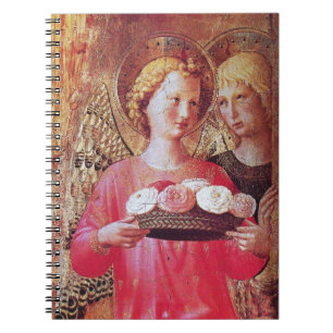 CUADERNO ANGEL CON ROSAS