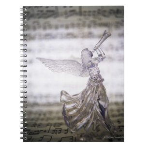 Cuaderno Ángel de cristal que juega la trompeta y la image