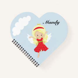 Cuaderno Ángel de dibujos animados lindo niña
