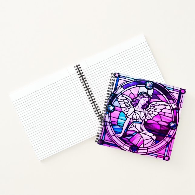 Cuaderno Ángel de la ventana de vidrio manchado (Interior)