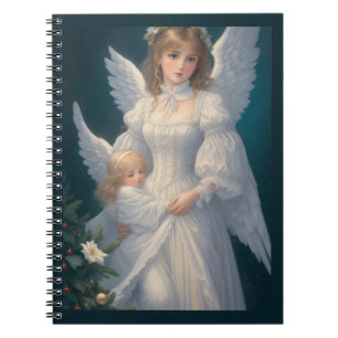 Cuaderno Ángel de los Navidades retro victorianos