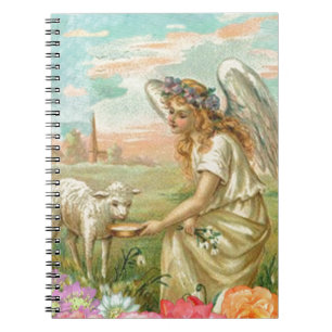 Cuaderno ángel de Pascua feliz