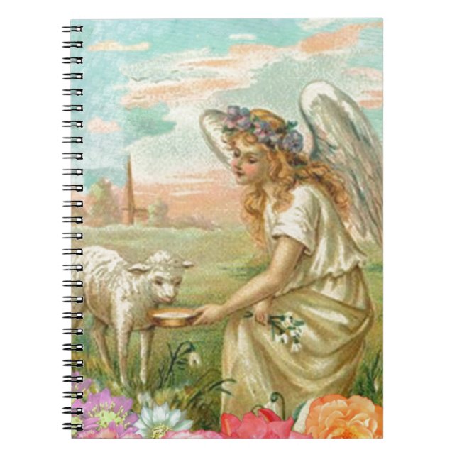 Cuaderno ángel de Pascua feliz (Frente)