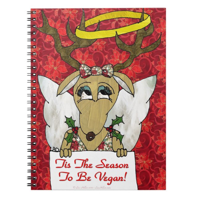Cuaderno Ángel del reno es la estación para ser vegano (Frente)