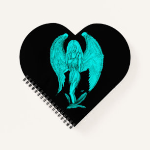 Cuaderno Ángel, diseño negro y verde