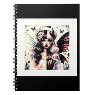 Cuaderno Ángel Medio Diablo Oscura Belleza Hada de Ala Rota