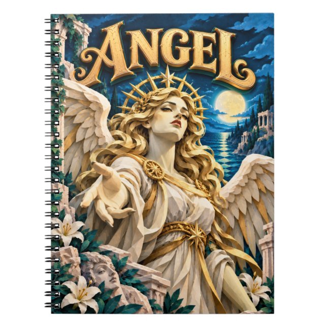 Cuaderno Ángel, Monstruo de Recorte de Papel (Frente)