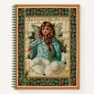 Cuaderno Ángel navidad con violín