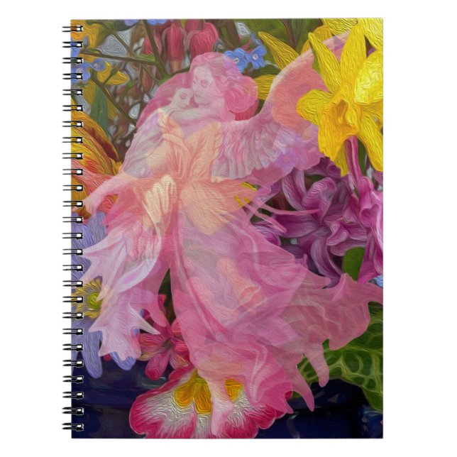 Cuaderno Ángel rosado con el niño (Frente)