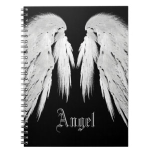 Cuaderno ANGEL WINGS Gray Touathers Nombre personalizado