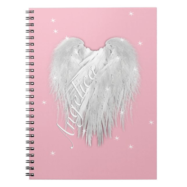 Cuaderno ANGEL WINGS Heart Stars Pink (Frente)