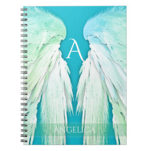 Cuaderno ANGEL WINGS Monograma Nombre Ombre fresco