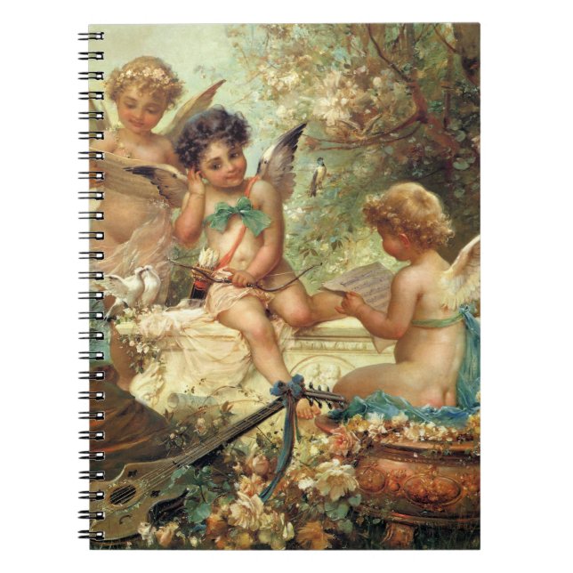 Cuaderno Ángeles músicos por Hans Zatzka, Bella Artes victo (Frente)