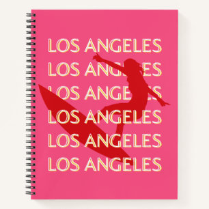 Cuaderno Angeles Travel Art, California, Travel Art, Pink