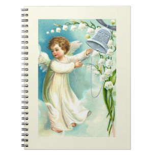 Cuaderno Angelito con campana azul