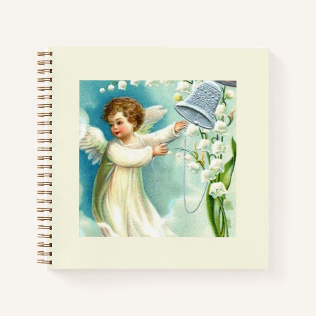 Cuaderno Angelito con campana azul  (Anverso)