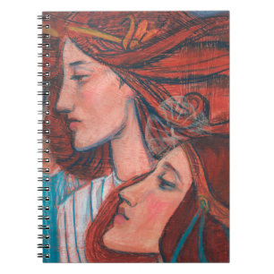 Cuaderno Angels Art Nouveau Ginger Auburn Red Hair Women
