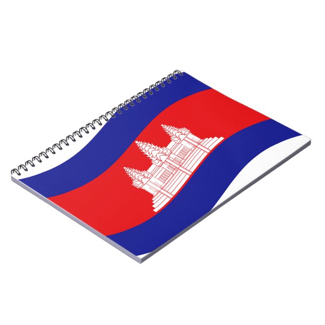 Cuaderno Angkor Wat Ola de bandera camboyana (Lado Izquierdo)