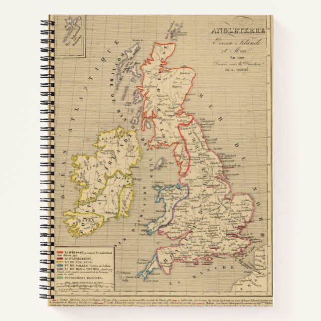 Cuaderno Angleterre, Ecosse, Irlande y Man en 1100 (Anverso)