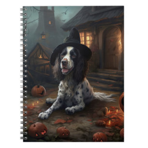 Cuaderno Anglo Springer Spaniel calabazas Halloween Scary