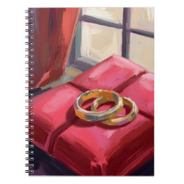 Cuaderno Anillos de Boda de Oro Acuarela