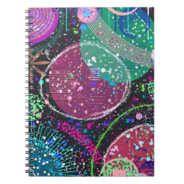 Cuaderno Anillos de Saturno: Arte abstracto maximalista