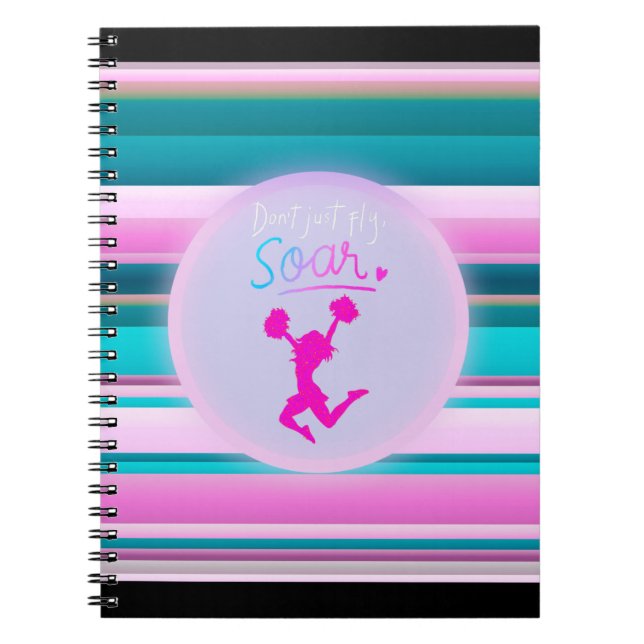 Cuaderno Animadores con franjas de "No vueles, Soar" (Frente)