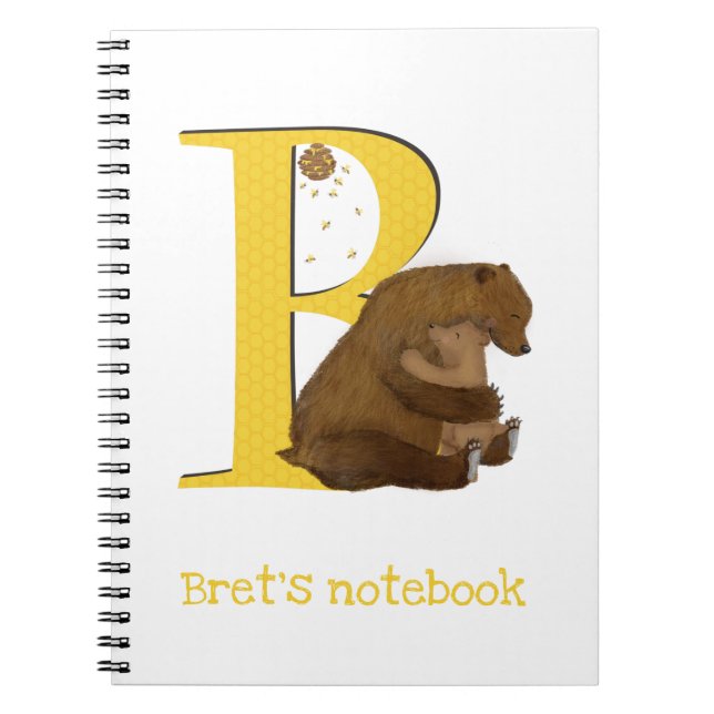 Cuaderno Animal ABC B es para el portátil del oso (Frente)