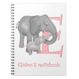 Cuaderno Animal ABC E es para elefante portátil