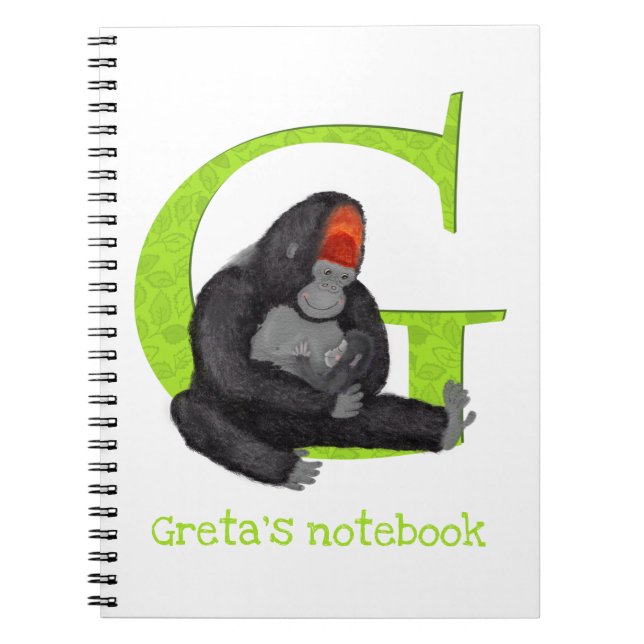 Cuaderno Animal ABC G es para gorila (Frente)