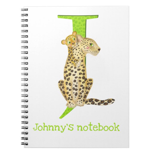 Cuaderno Animal ABC J es para jaguar bloc de notas (Frente)