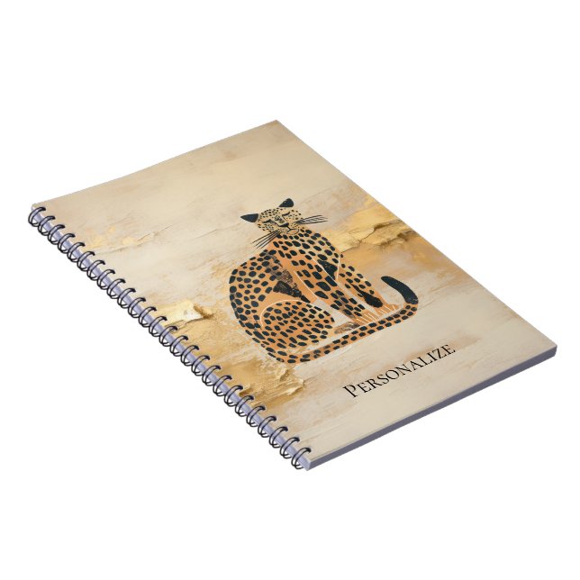 Cuaderno Animal de Cream Gold Leopard (Lado Derecho)