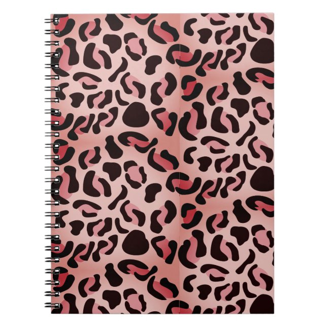 Cuaderno Animal de estampado de leopardo moderno (Frente)