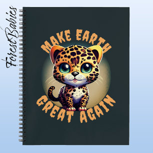 Cuaderno Animal de Safari de Leopardo, hace grande a la Tie