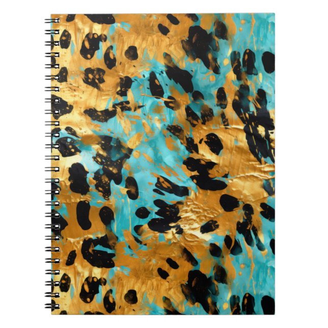 Cuaderno Animal del Leopardo Negro de Aqua Gold (Frente)