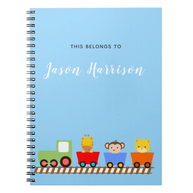 Cuaderno animal lindo del tren (Frente)