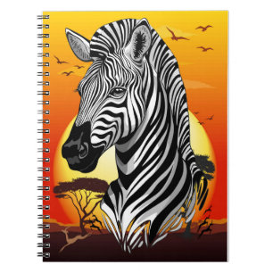 Cuaderno Animal silvestre de la sabana africana cebra