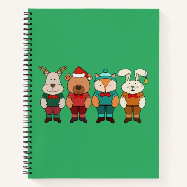 Cuaderno Animales adorables listos para el invierno (Anverso)