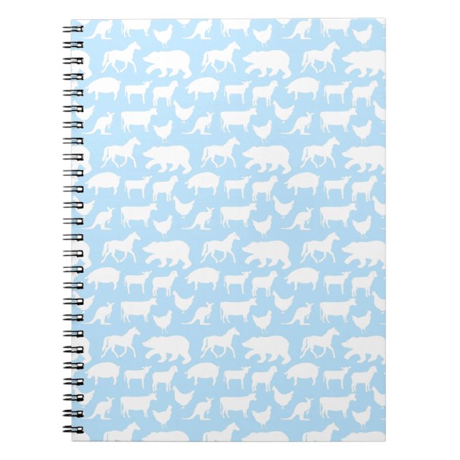 Cuaderno Animales blancos azules (Frente)